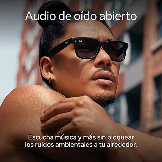 Ray-Ban Meta (Gen 1), Wayfarer, Matte Black | Smart AI Glasses for Men, Women — 12 MP Camera, Open-Ear Speakers, Video Recording, Bluetooth — Polarized Gradient Graphite Lenses — Wearable Technology