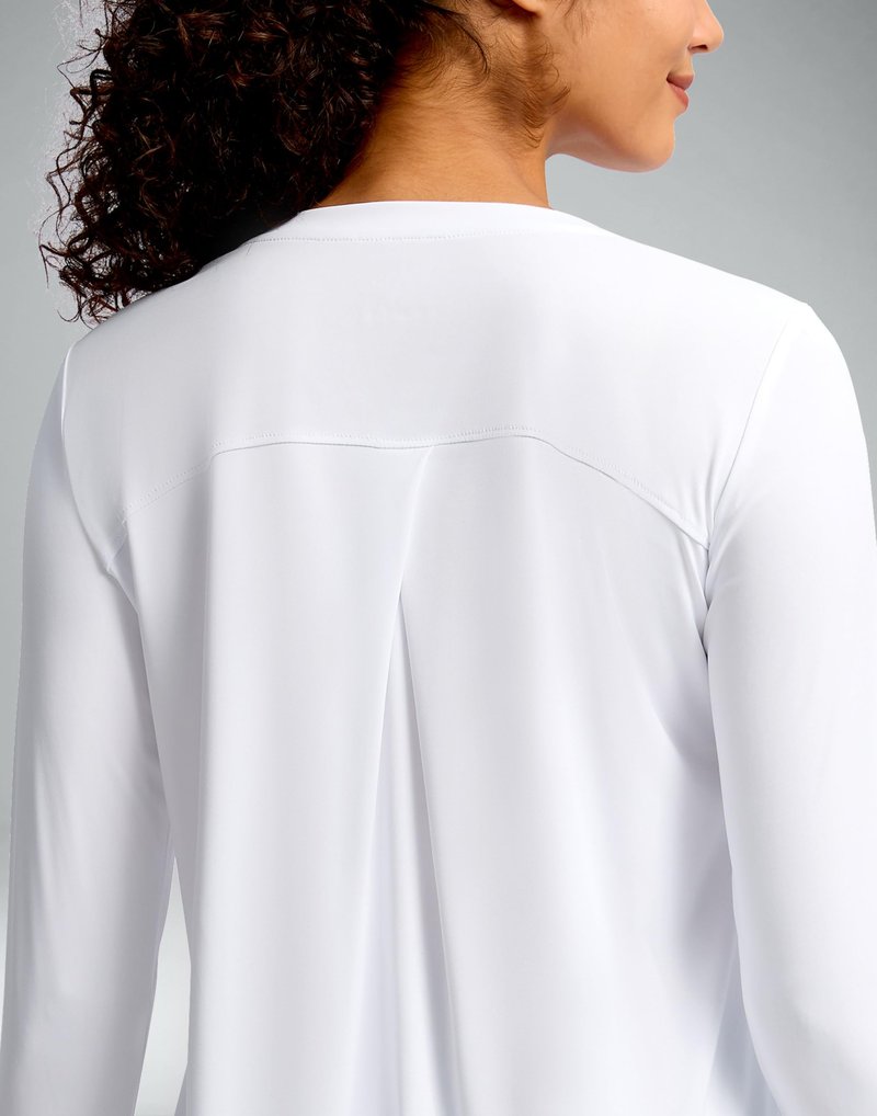 Soothfeel Women's UPF 50+ Sun Shirts Long Sleeve SPF UV Protection Rash Guard Lightweight Quick Dry Hiking Workout Tops whiteL