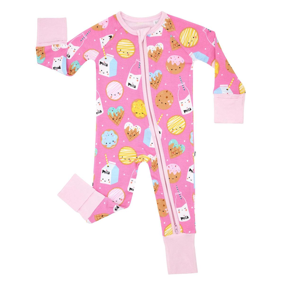 Little Sleepies Baby Pajamas, Blue Cookies & Milk, Newborn