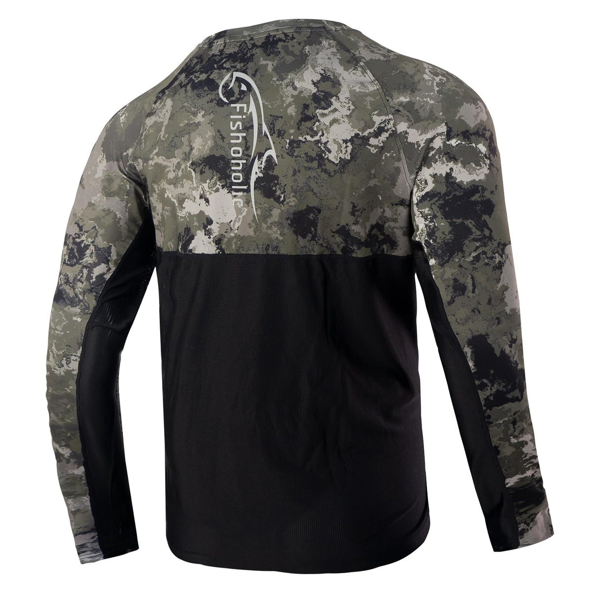 Fishoholic UPF 50 Performance Fishing Shirt - Long Sleeve - Loose Keg Fit - Breathable Quick Dry Sun Protection