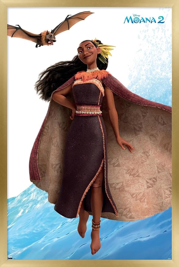 Trends International Disney Moana 2 - Matangi Wall Poster, 34L x 22.4W, Gold Framed Version