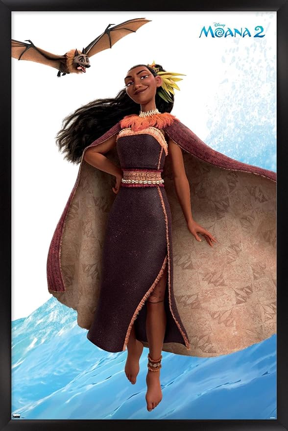 Trends International Disney Moana 2 - Matangi Wall Poster, 34L x 22.4W, Black Framed Version