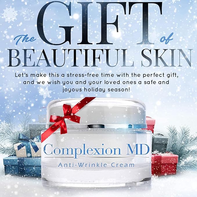 Antioxidant Rescue Cream and Complexion MD Advanced Anti-Wrinkle Cream – Clinically Tested Multi-Peptide with Hyaluronic Acid – Face Moisturizer – Hypoallergenic for All Skin Types – 1 Oz (2 items)