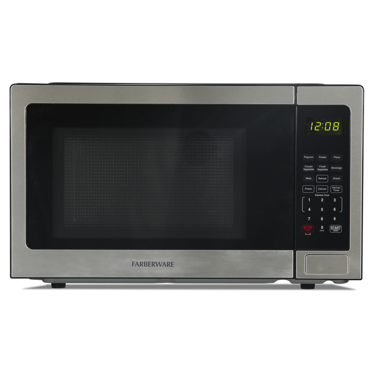 Farberware 0.7 Cu. Ft. Countertop Microwave Oven – 700 Watts Power, Auto Cook Settings, Defrost, Easy Clean and Child Safety Lock - White