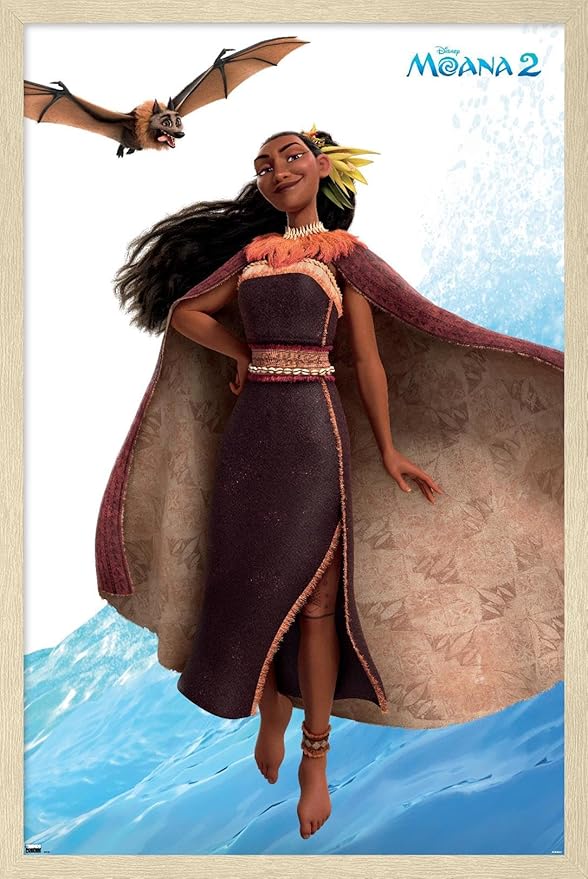 Trends International Disney Moana 2 - Matangi Wall Poster, 22.4L x 14.7W, Blonde Framed Version