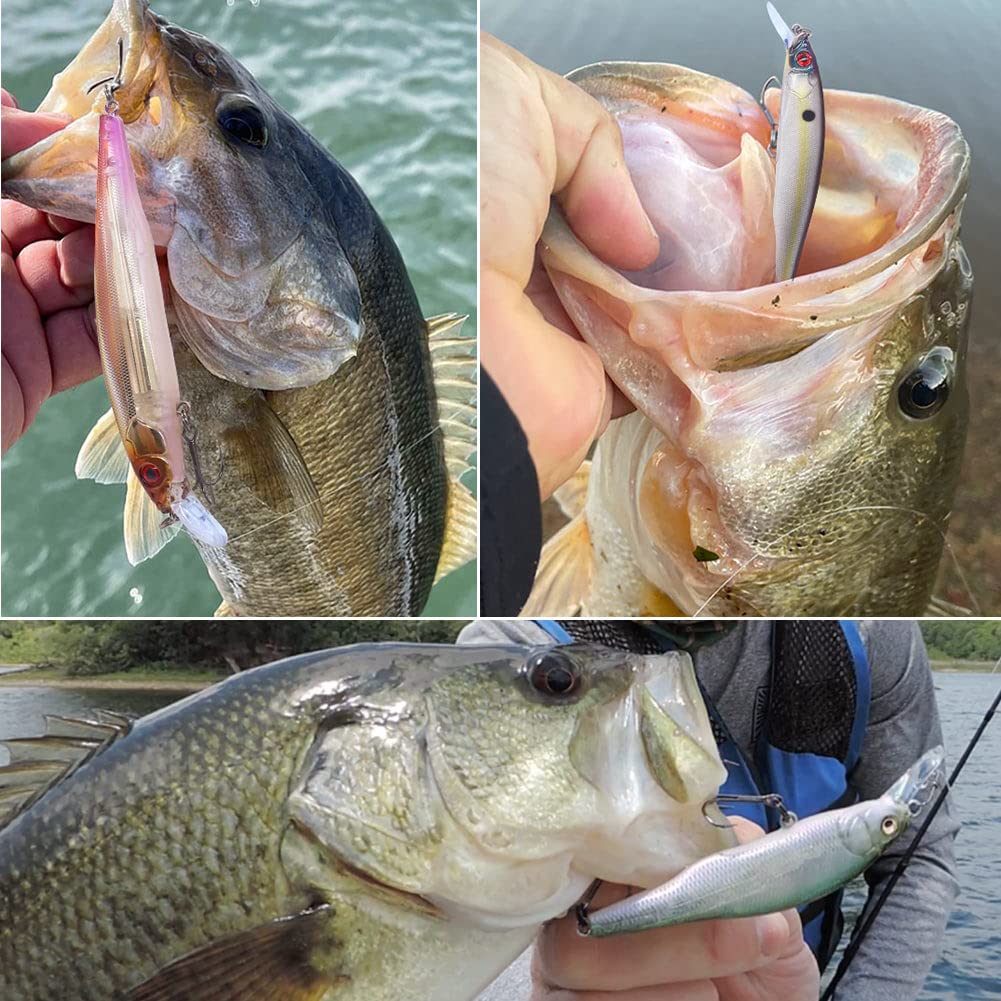 XFISHMAN Jerkbait Kit - Minnow Lure - Suspending - Bass, Smallmouth Bass, Walleye, Largemouth Bass - 1 Piece