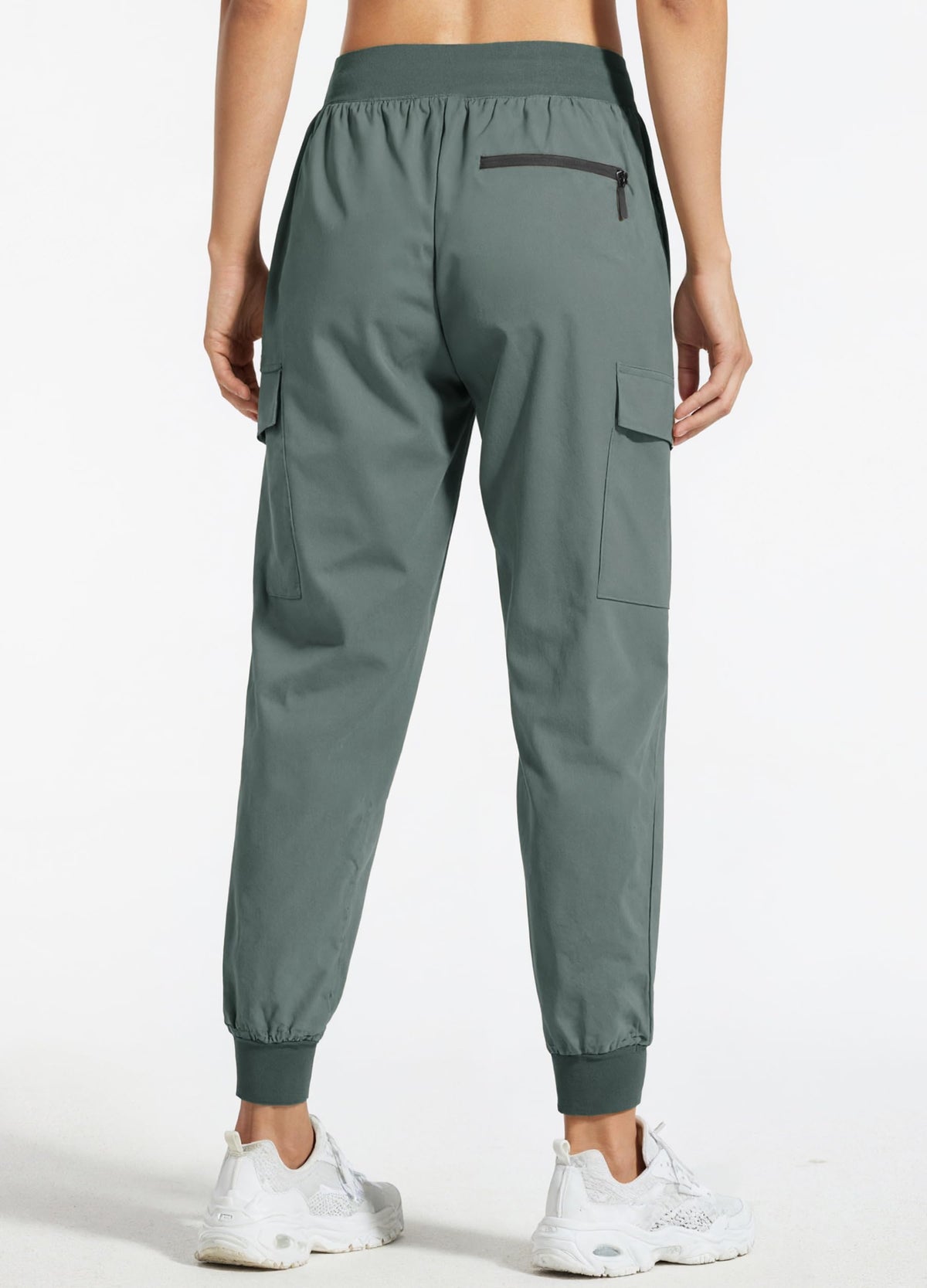 Libin Women's Cargo Joggers Lightweight Quick Dry Hiking Pants Athletic Lounge Casual Travel, Metropolis Gray L