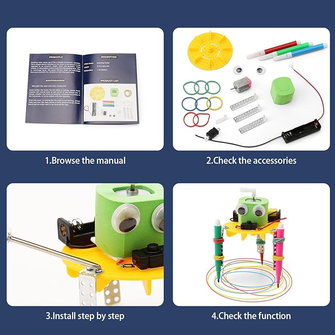 STEM Robotics Kits for Kids Science Kits Ages 8-10 8-12, Build A Engineering Robot Building Toys Science Experiments Projects, STEM Toys Activities for Boys Girls Age 8-12