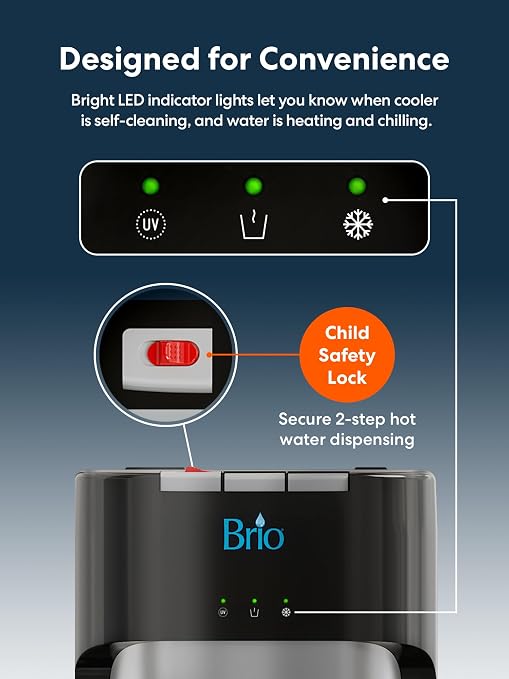 Brio 400 Series Self-Cleaning UV Bottleless Water Cooler Dispenser -
