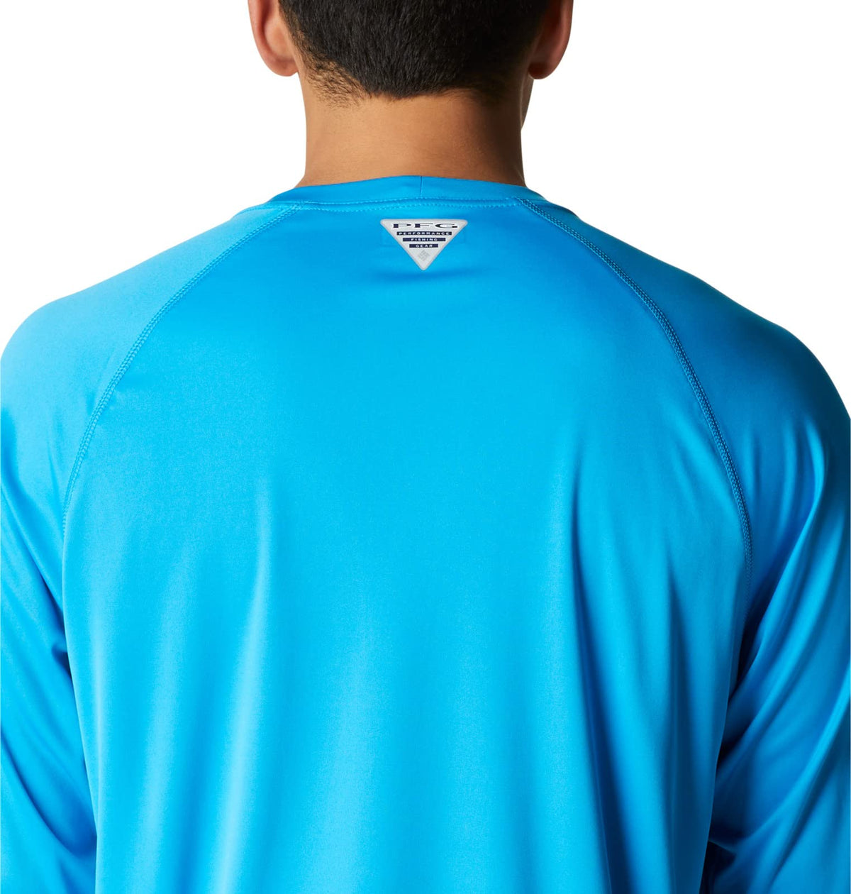 Columbia Men's Terminal Tackle Long Sleeve Fishing Shirt, Compass Blue/Carbon Logo, Small