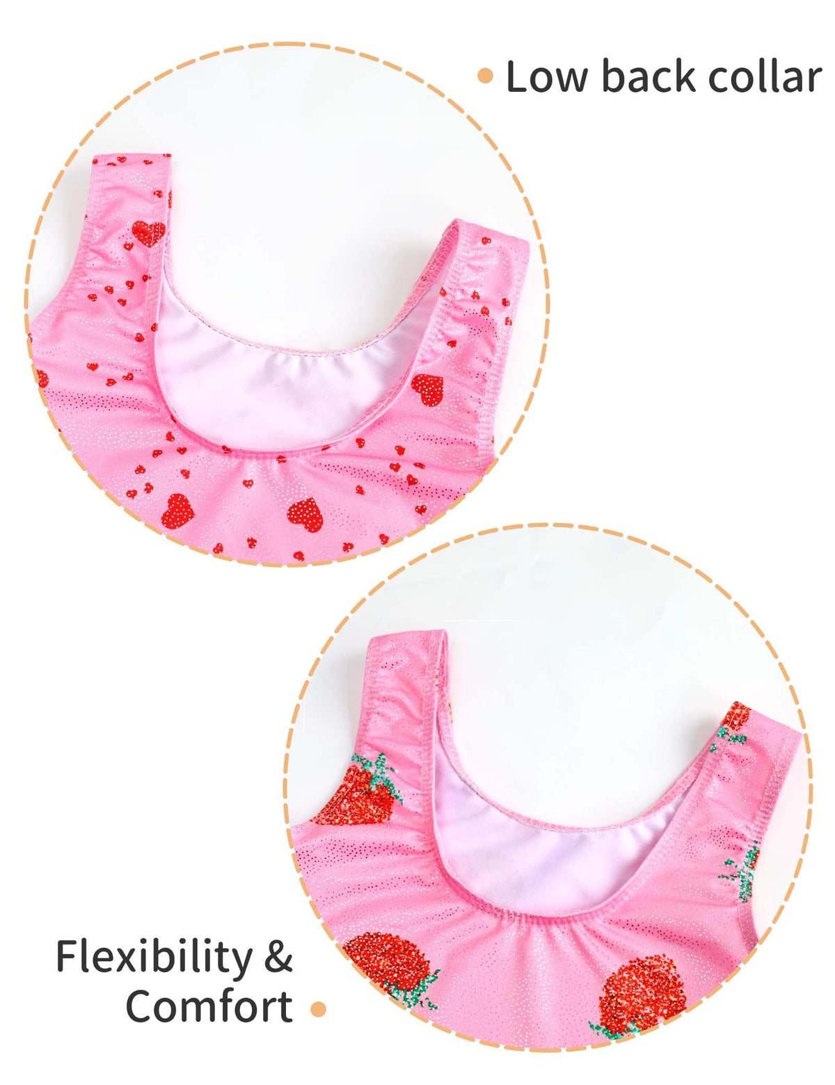 Nokecina Gymnastics Leotards for Girls 7-8 Years Old Shiny Sleeveless Gym Bodysuits Stretch Pink Unitards 2 Pack