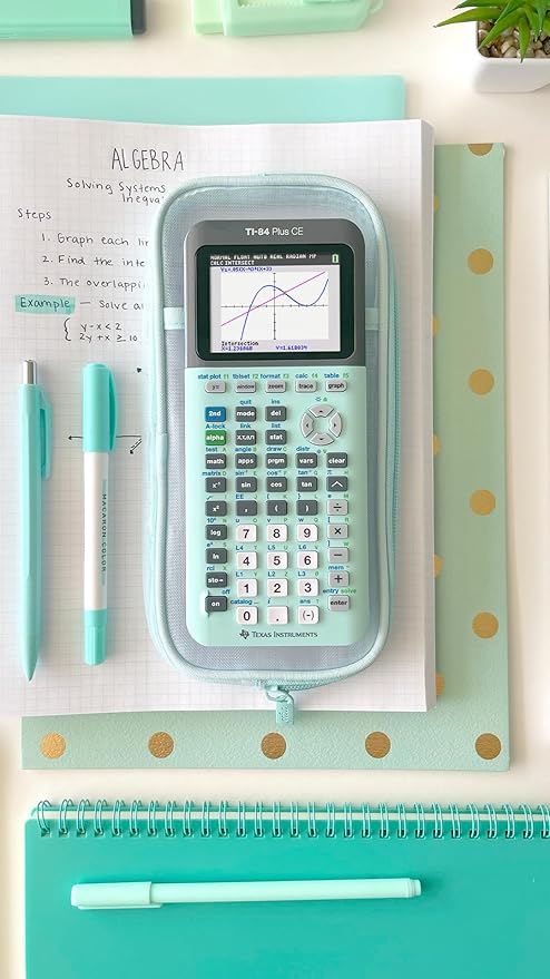 Texas Instruments TI-84 Plus CE Color Graphing Calculator, Mint Small