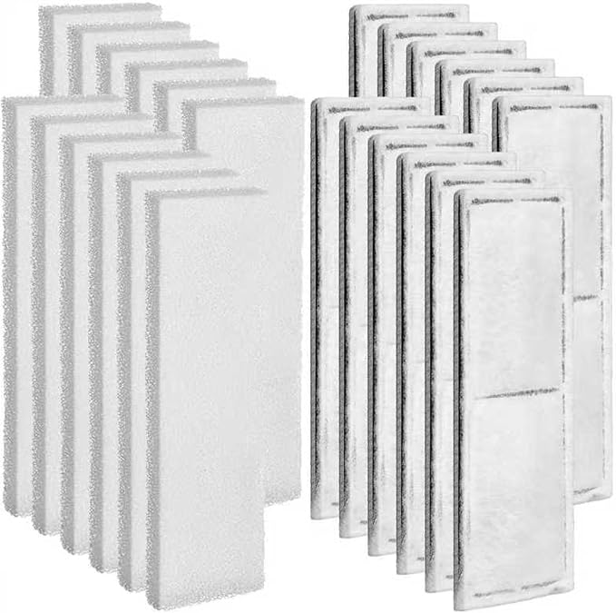 Pangda 24 Pcs Carbon Filter Foam Pads and Foam Filters Compatible