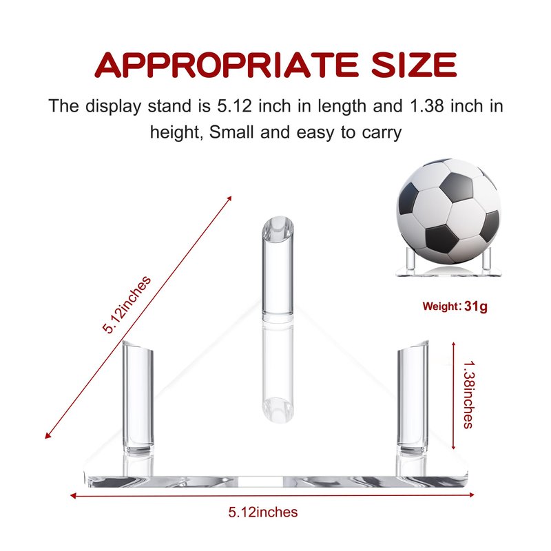 HENJAER Basketball Stand,4-Pack Anti-Slip Acrylic Ball Holder,Tabletop/Shelf Storage for Football Soccer Volleyball Rugby