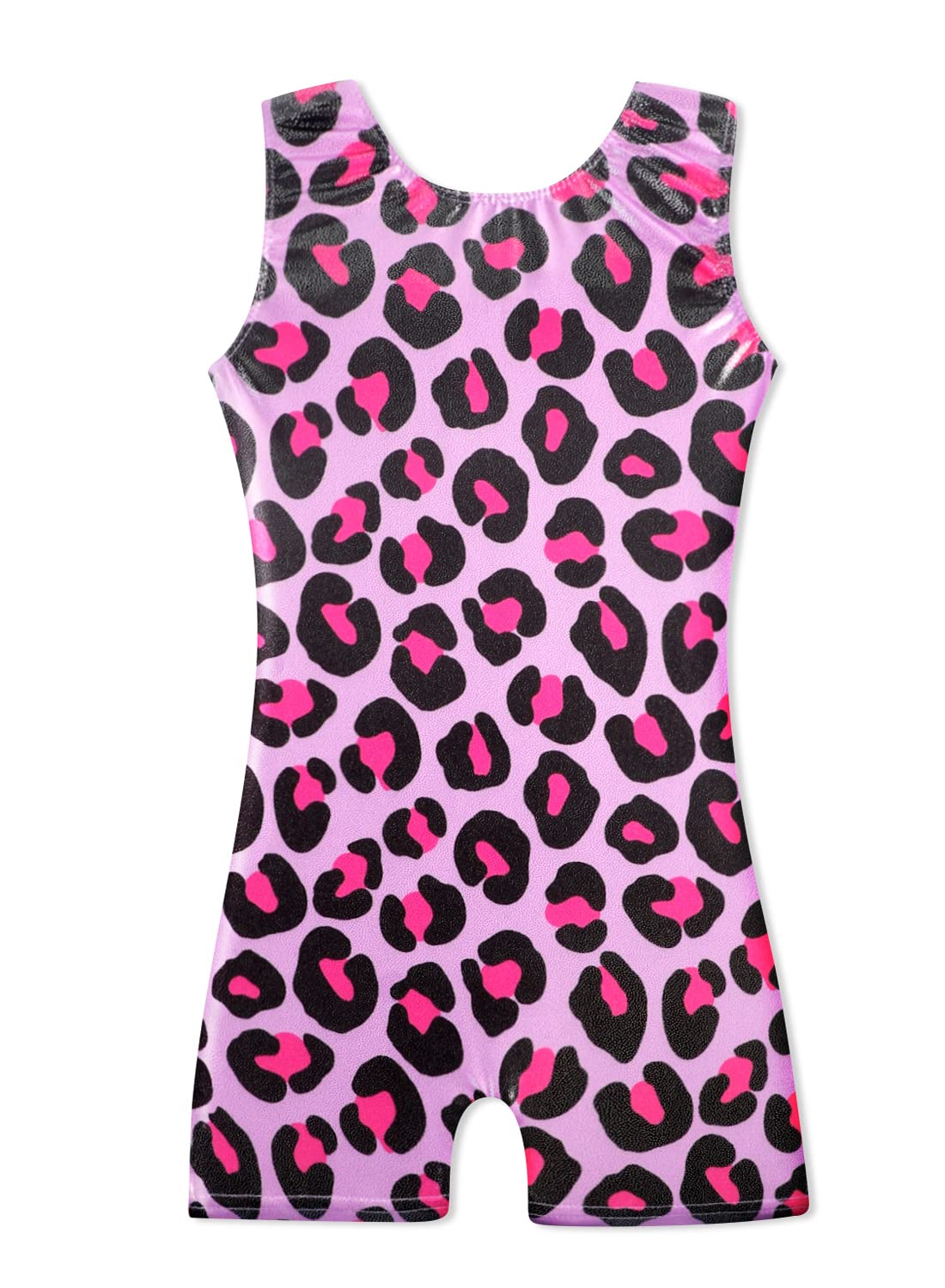 HOZIY Toddler Girl Gymnastics Leotard with Shorts 2t 3t 2t/3t Biketard Tumbling Outfits Hot Pink Leopard Pattern Print Sparkle Kids Clothes Clothing Bodysuits 2-3t Shiny