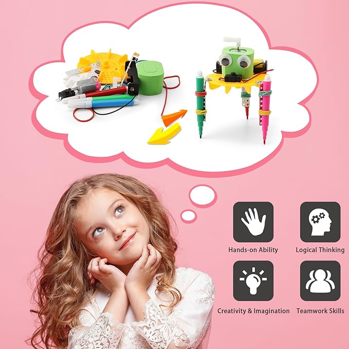 STEM Robotics Kits for Kids Science Kits Ages 8-10 8-12, Build A Engineering Robot Building Toys Science Experiments Projects, STEM Toys Activities for Boys Girls Age 8-12