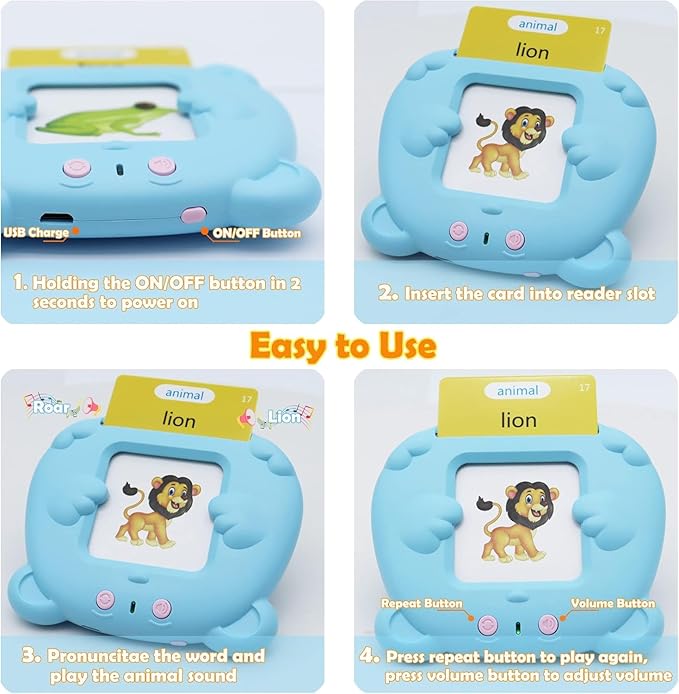 MAYAPHILOS Russian and English Bilingual Talking Flash Cards with 224 Sight Words Fun Russian Language Learning Toys for Kids, Audible Pocket Speech for Toddlers Preschool Birthday