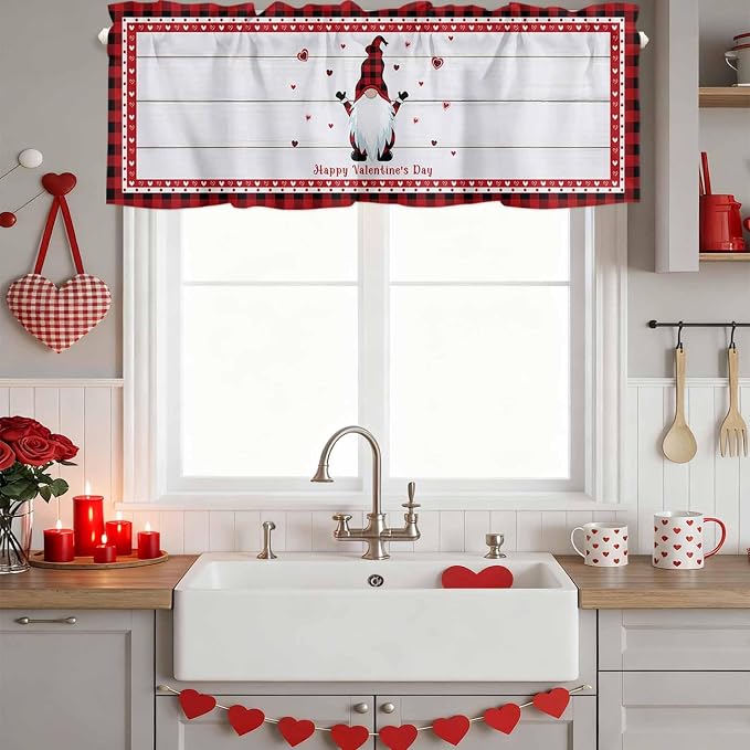 Valentine's Day Valance Curtains