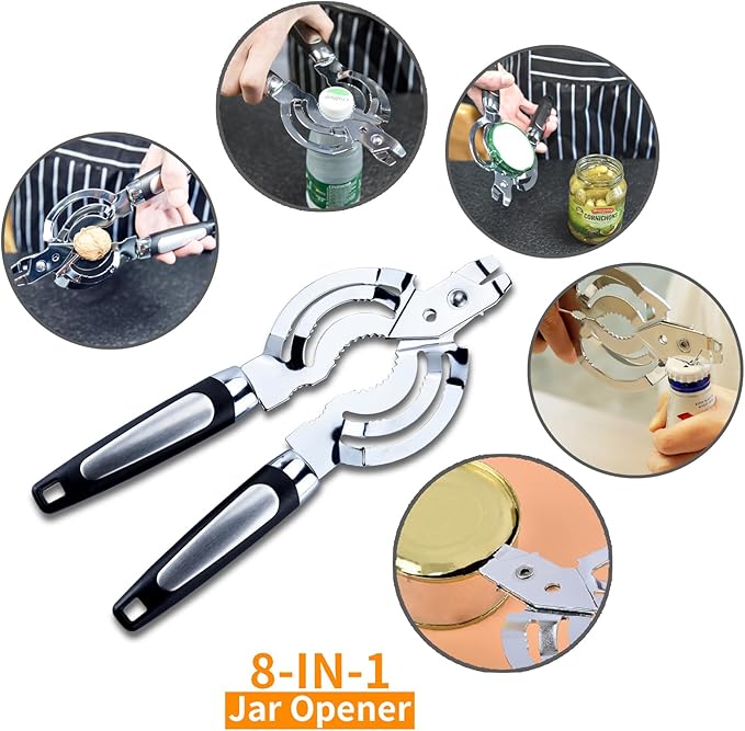 Topoem Jar Opener, Multi Bottle Opener for Seniors with Arthritis