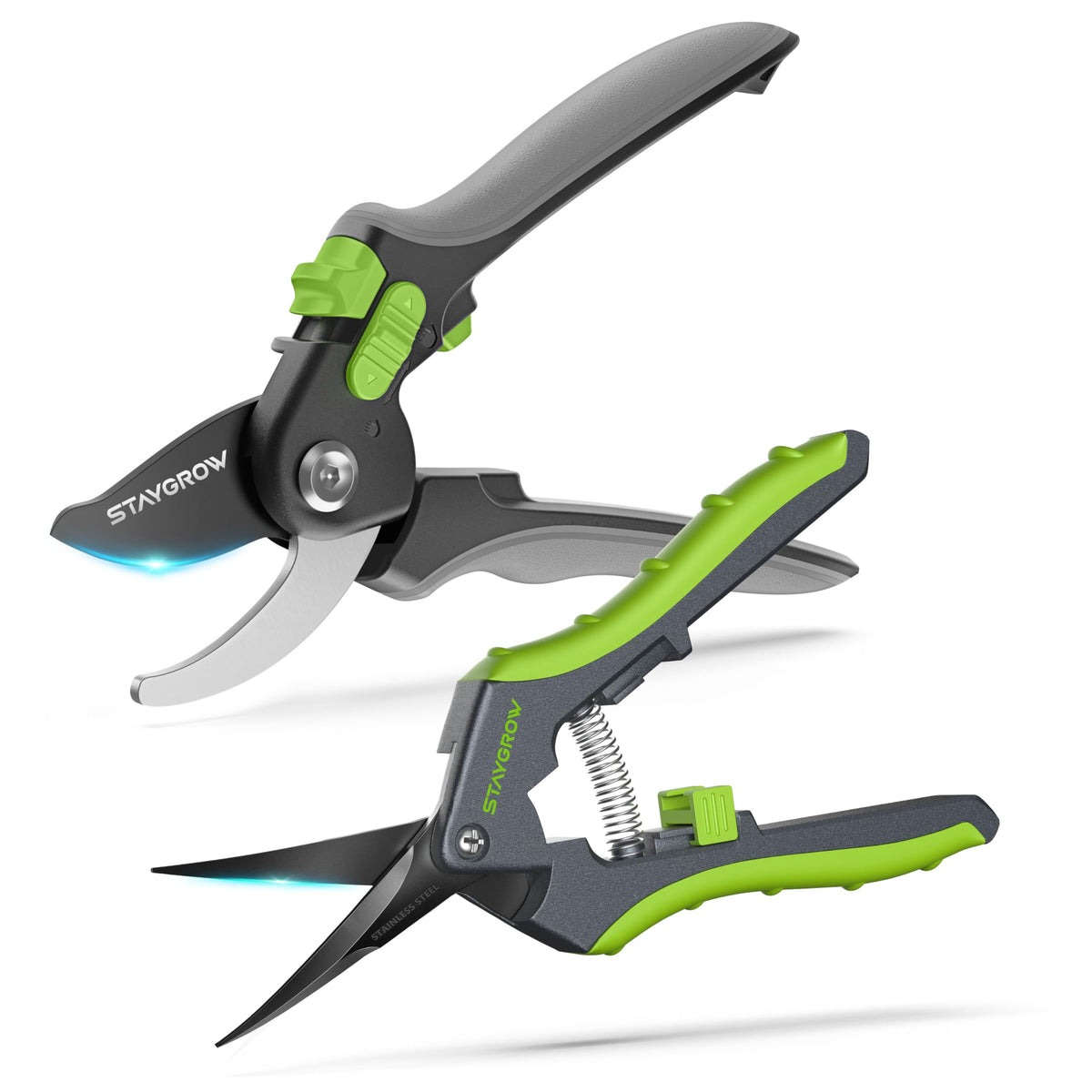 STAYGROW Garden Shears 6.9" Pruning Shears for Gardening Orange