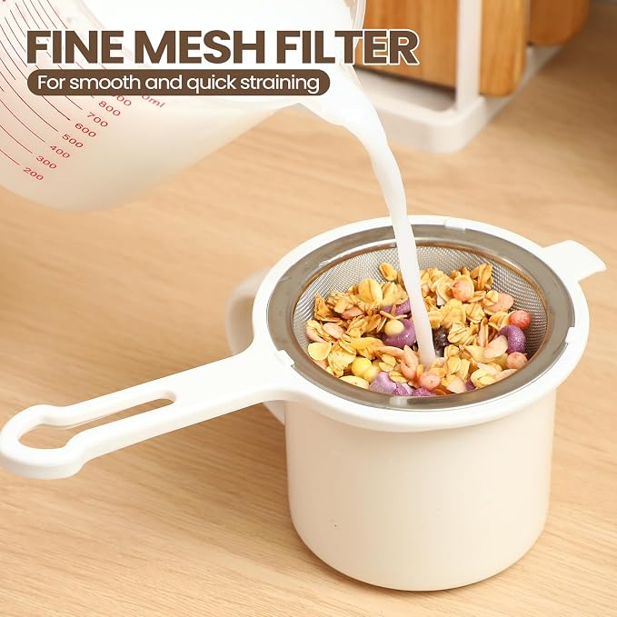 LemonRoad Set of 3 Stainless Steel Mesh Strainer 304 Fine Mesh Filters