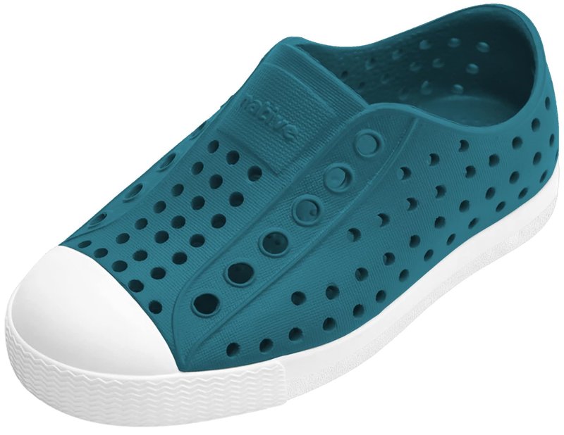 Native Shoes Unisex-Kids Jefferson Sneakers, Faded Glory Blue/Shell White, 13 Little Kid