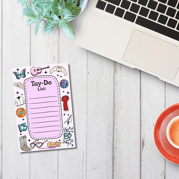 Moonlight Makers Funny Pens and Notepad Stationery Set - Set of 5 You've Got This Engraved Ballpoint Pens with Black Ink, Tay-Do List Notepad, Cute Desk Supplies & Funny Work Gifts for Women