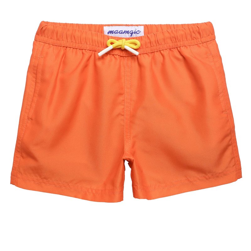 maamgic Boys Swim Trunks Toddler Swim Shorts Little Boys Bathing Suit Swimsuit Toddler Boy Swimwear Orange Yellow 5-6 Years