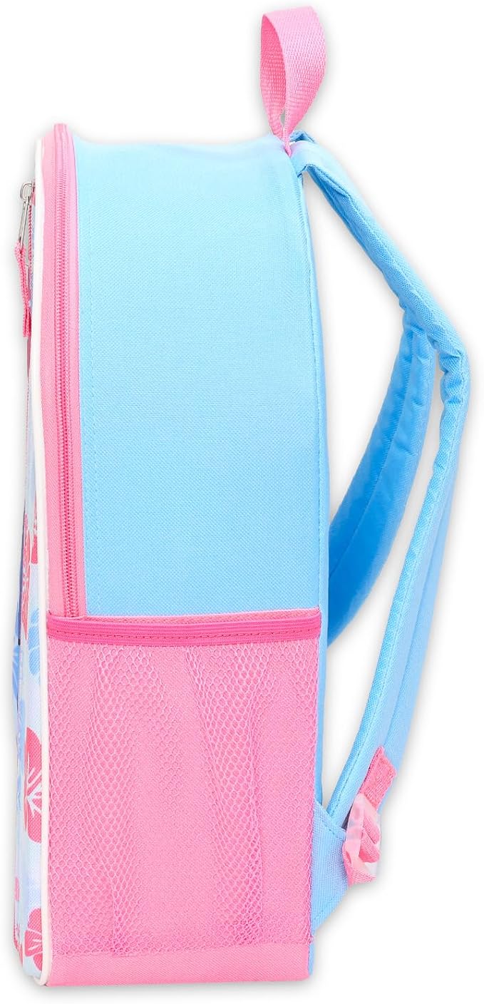 Disney Stitch Backpack and Lunch Bag for Girls, Kids - Bundle with 16" School Bag, Lunch Box, Water Bottle, Stickers, More | Lilo and Stitch Backpack with Lunchbox Set