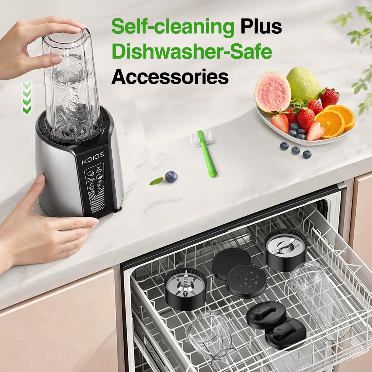 KOIOS Smoothie Blender, 1000W, Blenders Smoothies and Shakes, Frozen Drinks