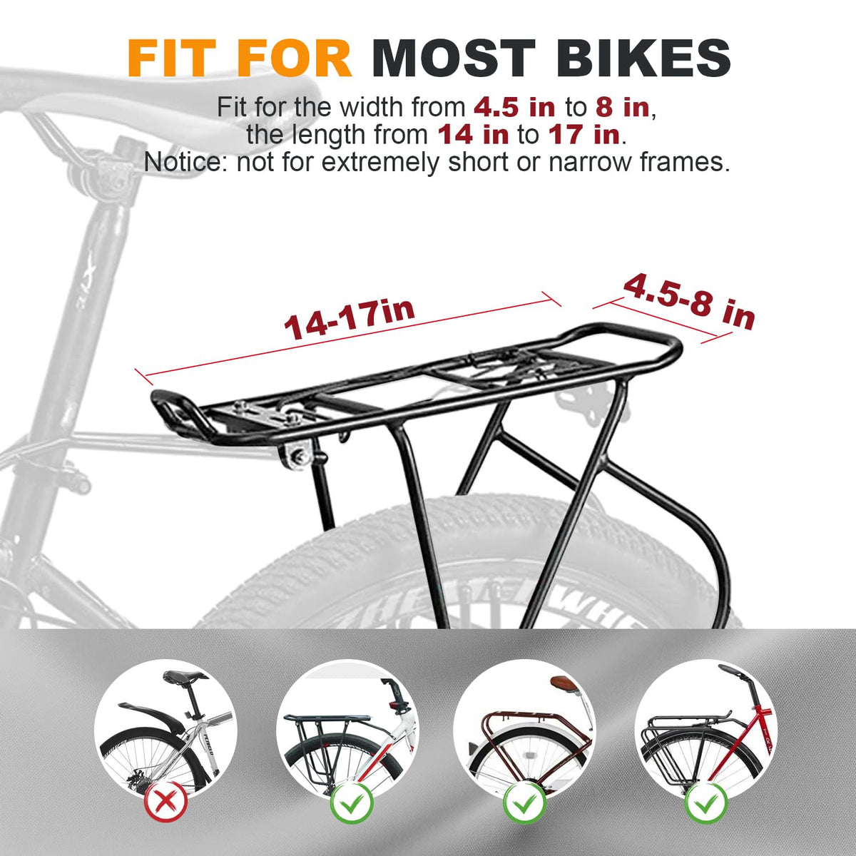 NDakter Bike Bags for Bicycle Rear Rack - 10L Waterproof 3 IN 1 Ebikes Trunk Bag with Water Bottle Holder, Reflective Electric Bike Saddle Panniers with Shoulder Strap for Commuter Travel Outdoor