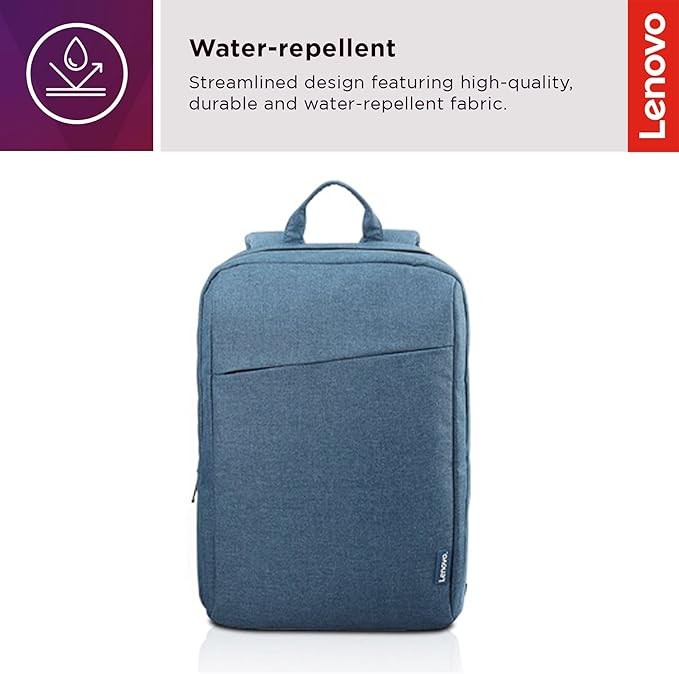Lenovo Casual Laptop Backpack B210-15.6 inch - Padded Laptop/Tablet Compartment - Durable and Water-Repellent Fabric - Lightweight - Blue (Pack of 3)