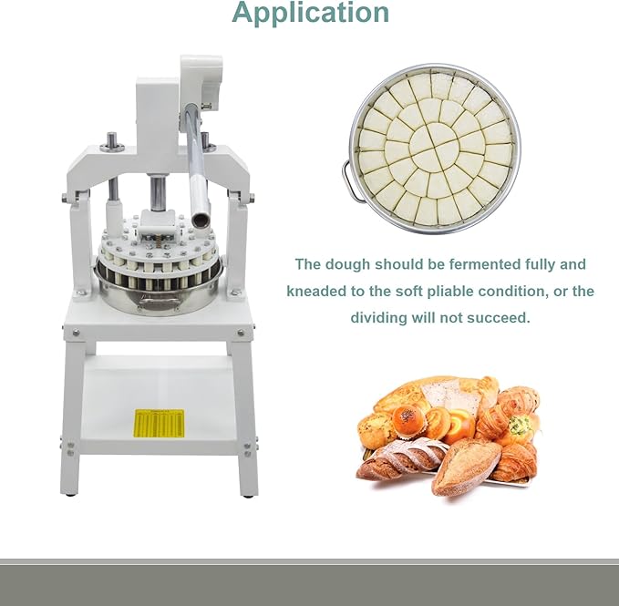 BANFLUXION 30PCS Vertical Type Manual Dough Dividing Machine 36g-192g/pcs Bakery Dough Cutter Machine Manual Dough Divider with 2 Trays