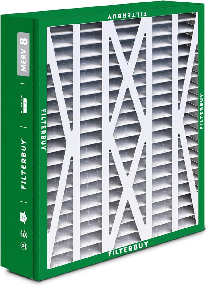Filterbuy 21x27x5 Air Filter MERV 8 Essential Dust & Allergy Defense, Pleated