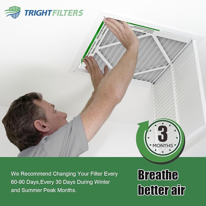 14x20x1 Air Filter 4 Pack, Durable MERV 8 Pleated Home HVAC AC Furnace Filters