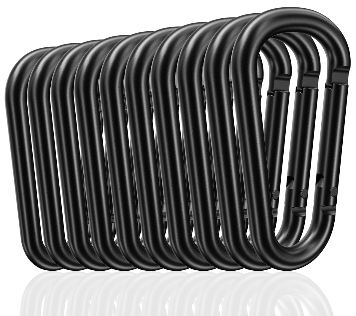 Pullther fishing 2.3in Aluminum Carabiner Clips - Set of 10,Carabiner for Keys