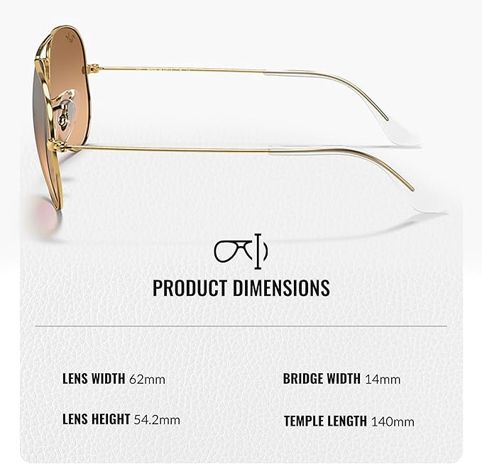 Ray-Ban RB3025 AVIATOR GRADIENT Pilot Shaped Sunglasses for Men & Women with Official RAYBAN Eyewear Kit