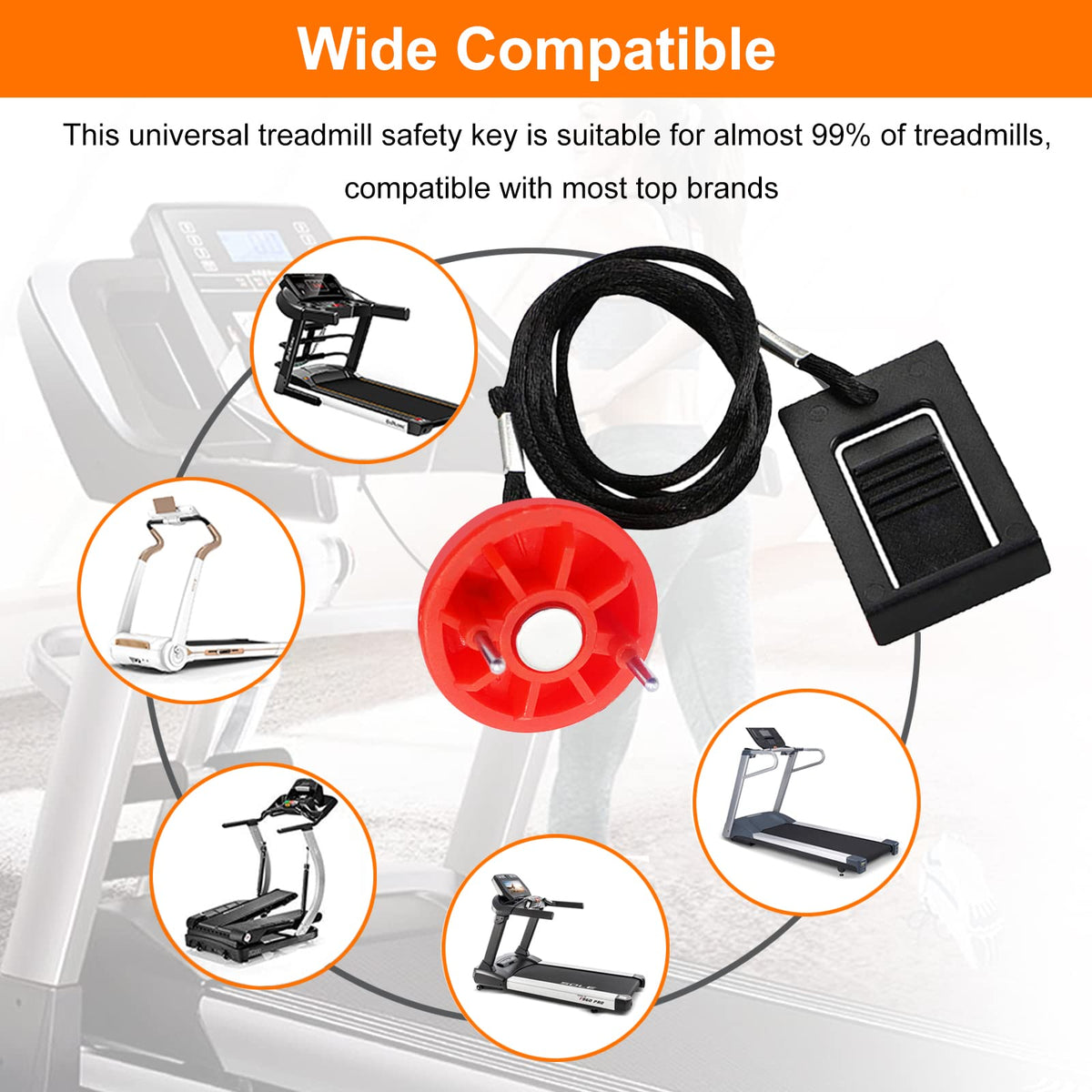 Treadmill Magnet Safety Key Compatible with Most of NordicTrack Proform Image Weslo Epic Golds Gym Freemotion and Healthrider Treadmills, Replacement Treadmill Magnet Security Lock