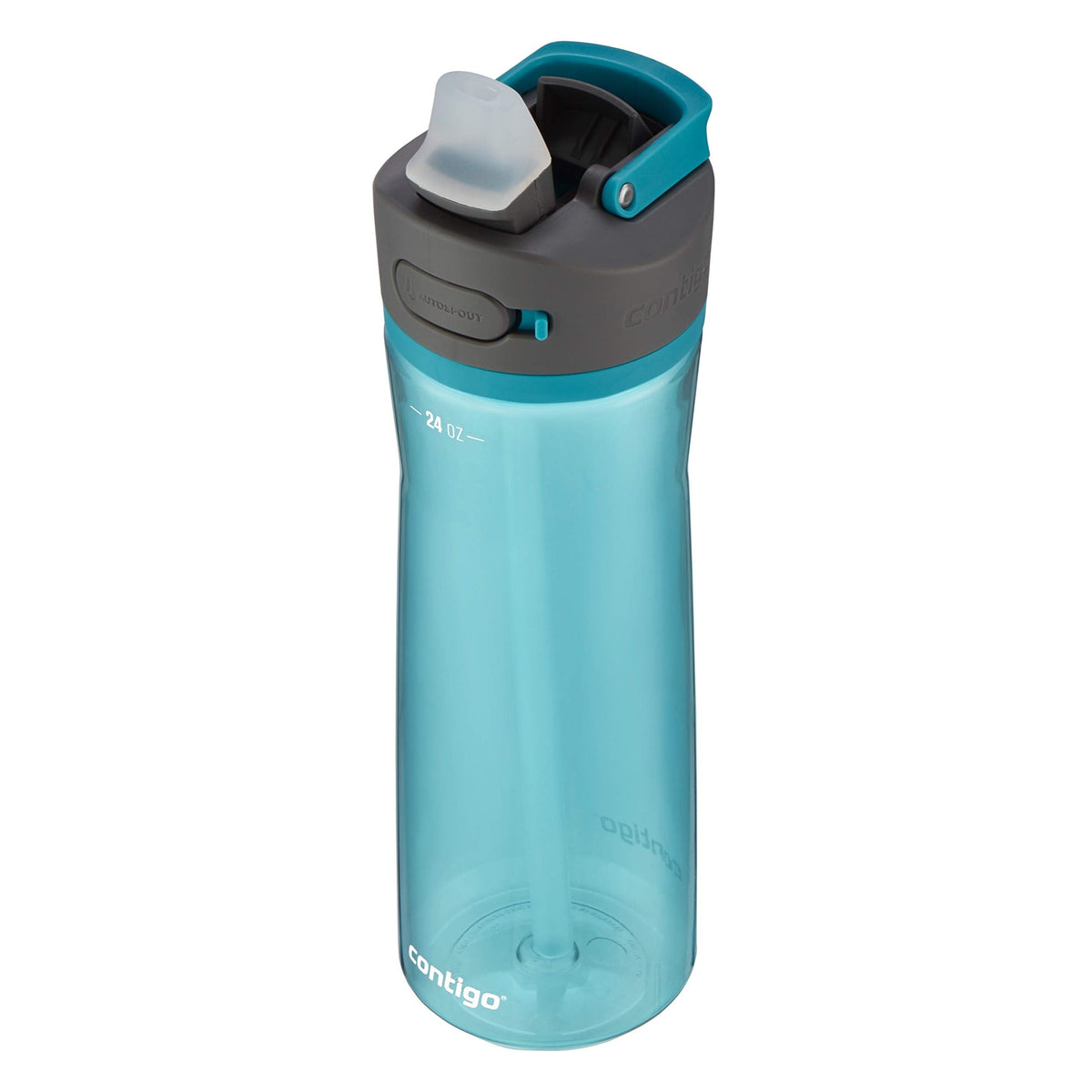 Contigo Ashland 2.0 Leak-Proof Water Bottle with Lid Lock and Angled Straw, Dishwasher Safe, Interchangeable Lid, 24oz, Juniper