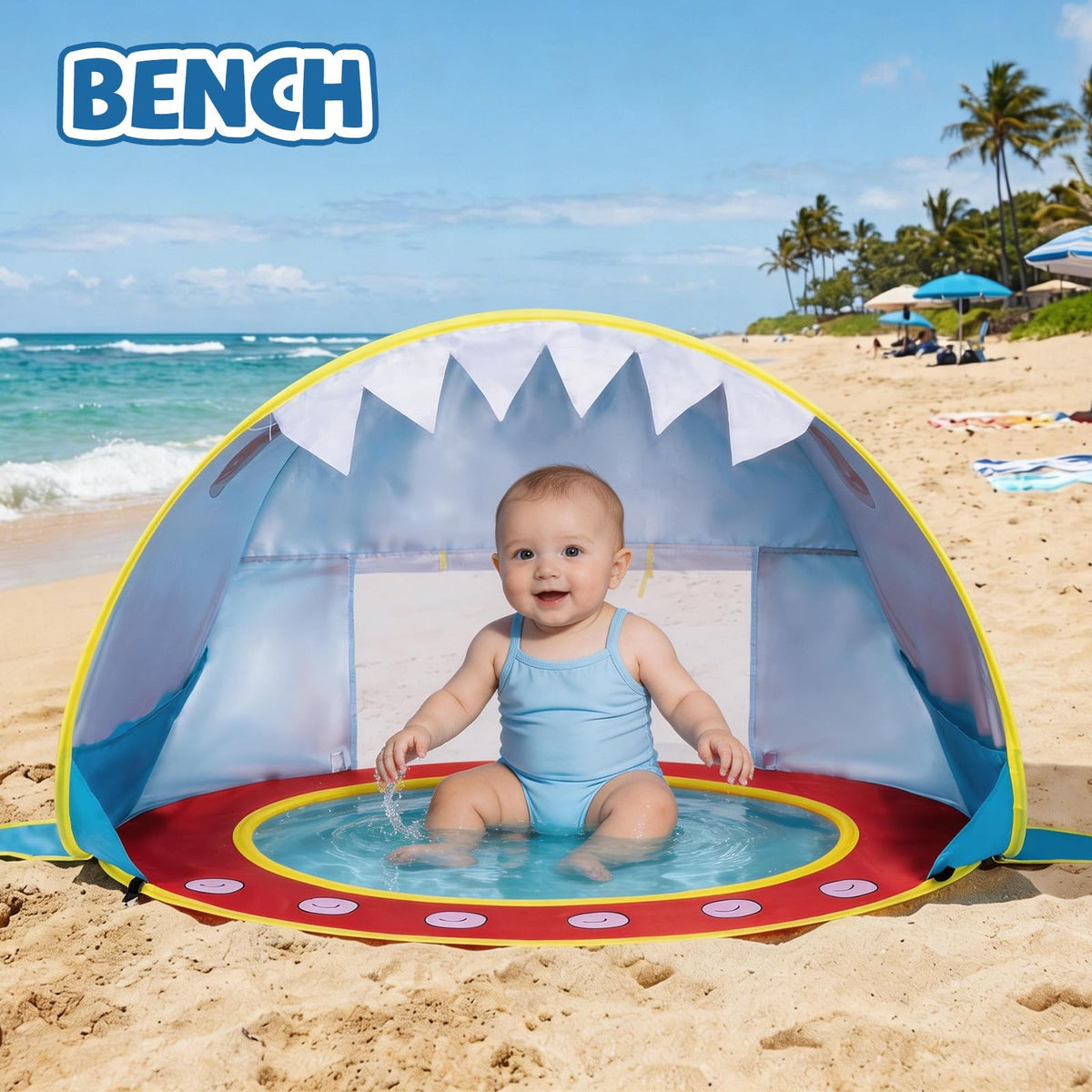 Elfzone Baby Beach Tent Pop Up Sun Shade Portable UV Shelter Shark