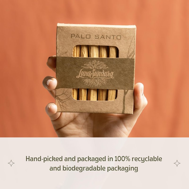 Luna Sundara Palo Santo Smudging Sticks, 8 Wild Harvested Sticks