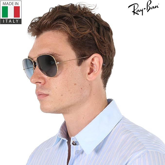 Ray-Ban RB3025 AVIATOR GRADIENT Pilot Shaped Sunglasses for Men & Women with Official RAYBAN Eyewear Kit