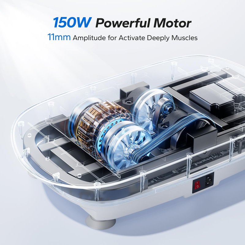 Merach Vibration Plate Exercise Machine, Whole Body Workout Power Vibrate Fitness Platform Vibration Plate Silent Motor Speed Control