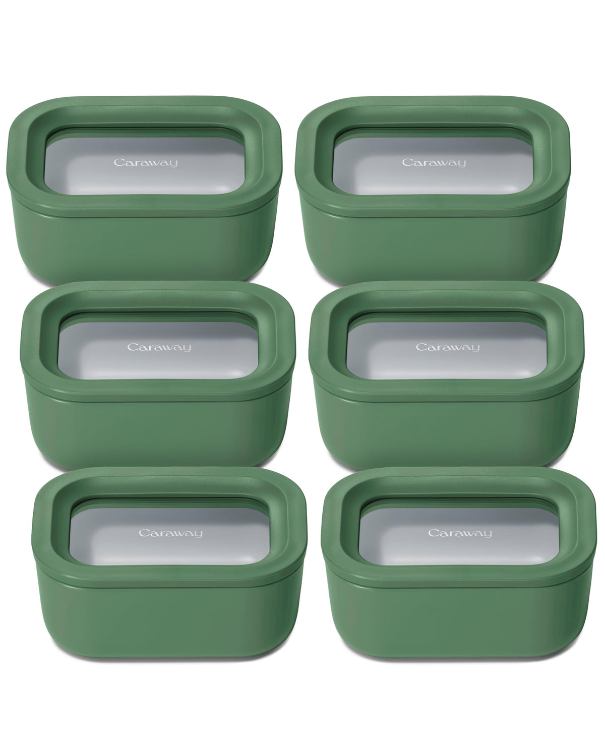 Caraway 6-Piece Glass Food Storage Container Set