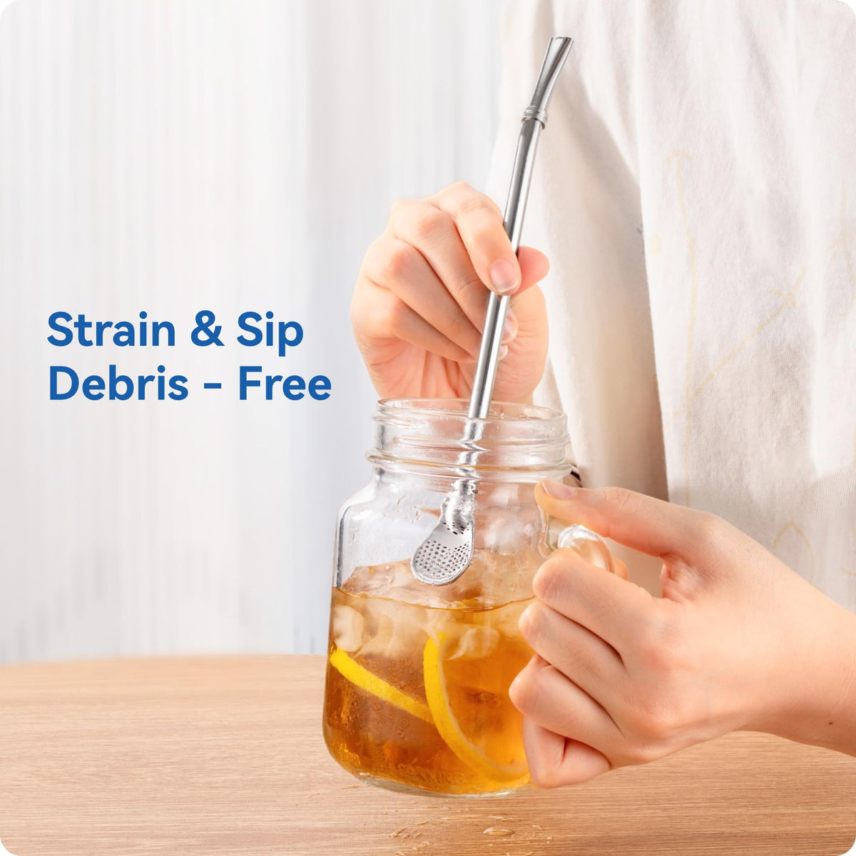 Prurex 6mm (0.24") Diameter Stainless Steel Straw - 215mm (8.5") Long, Ideal for Coffee, Tea & 16oz Travel Mugs - Slim Fit & Reusable