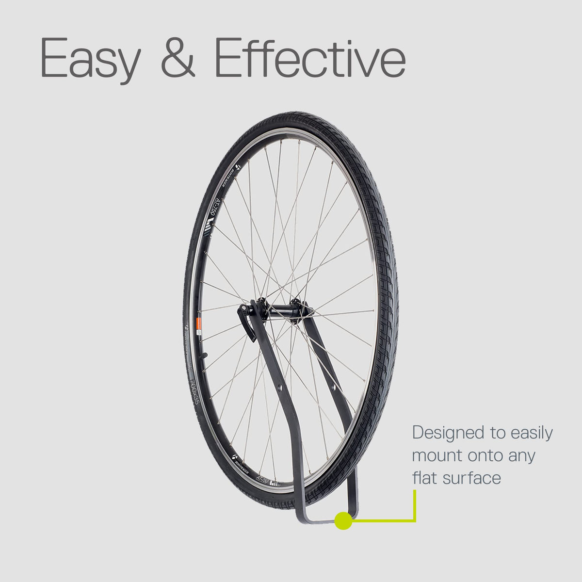 Bike Wheel Hitch by Delta Cycle - Mounts On Any Flat Surface - Aluminum Rack with Built-in Locking Option for Holding The Front Wheel - Safe & Secure Transport for Any Bicycle