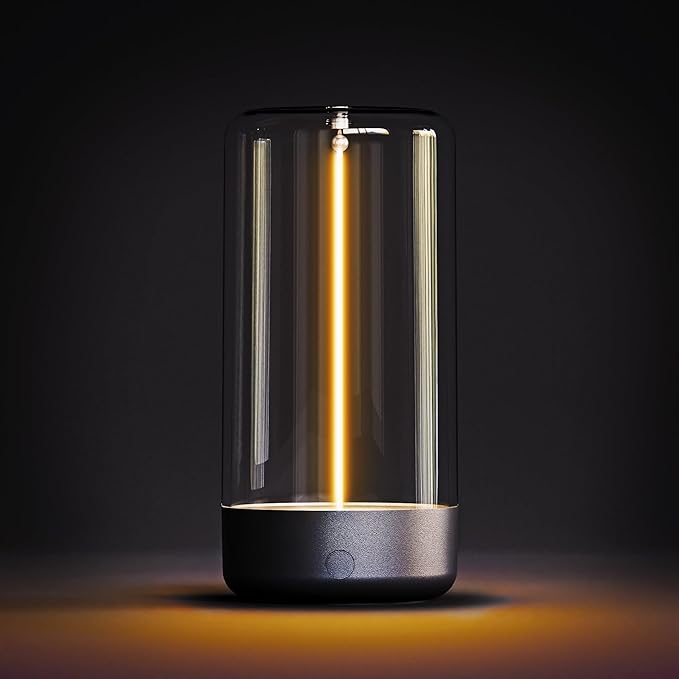 Sunco Magnetic Filament Light Rechargeable Table Lamps Minimalist Flexible LED Camping Lamp Dimmable Cordless 1W 55 LM 2700K Soft White 3-Step Dimming 10%-100% USB-C Rechargeable.