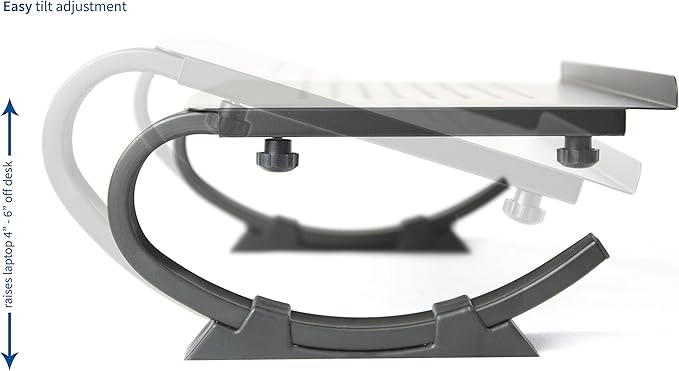 VIVO Black Fully Adjustable Curved Laptop, Notebook and Monitor Riser Stand STAND-V001N (Pack of 3)