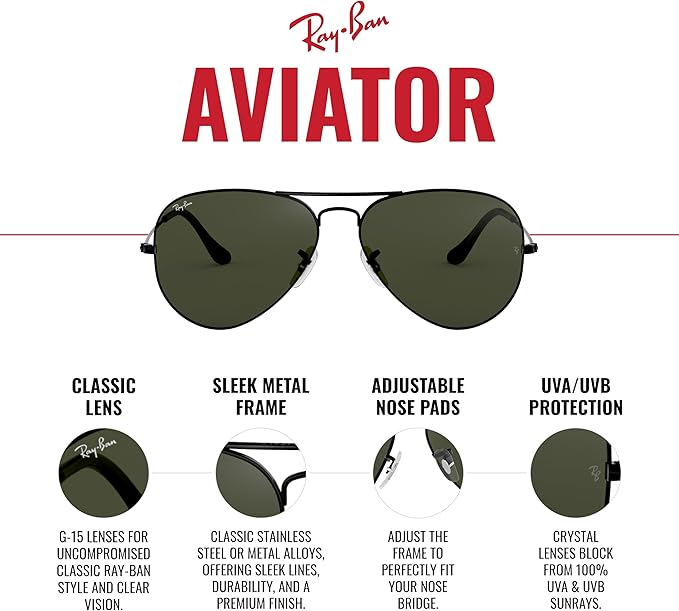 Ray-Ban RB3025 Classic Aviator Sunglasses