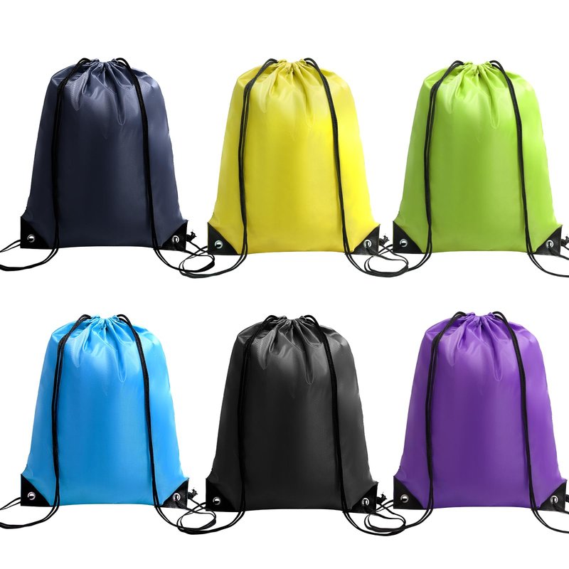 WSBArt Drawstring Backpack 6 Pcs Drawstring String Bags Draws Tring Backpack Waterproof Sports 6 Colors for Men Women
